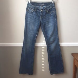 Light washed Flared Denim Jeans